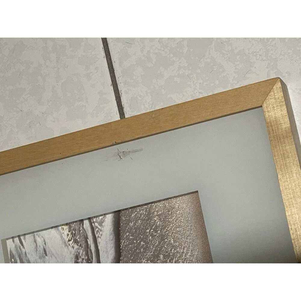 2 IKEA ERIKSLUND Collage Shadowbox Frame photos Waterdrop + Beach Picture 28x12